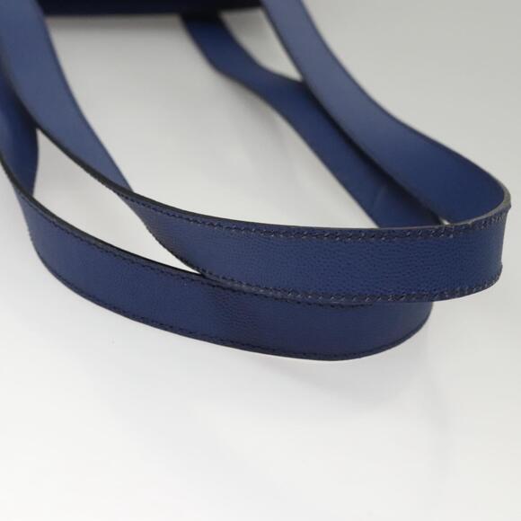 CELINE Shoulder Bag Leather Blue Gold - Picture 7 of 13